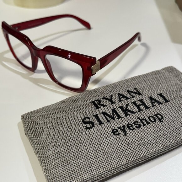 Ryan Simkhai Eyeshop Readers +1.75 Red Reading Glasses blue light block - Picture 8 of 15